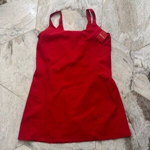 SPANX Vibrant Red ribbed Athletic dress